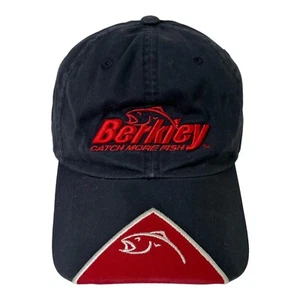 Berkley Catch More Fish Hat Cap Blue Red White Embroidered Logo Adjustable Back - Picture 1 of 11