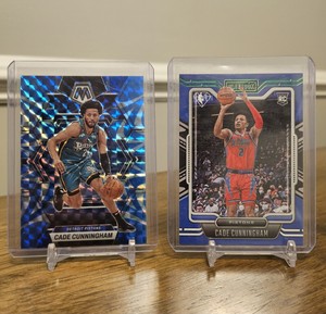 Cade Cunningham 2022-23 Panini Mosaic Blue Playbook GREEN RC Pistons STAR ROOKIE