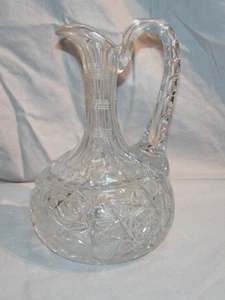 Beautiful Vintage Decanter Bohemian Czech Clear Cut Crystal Glass Carafe - Picture 1 of 5