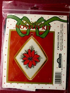Wangs Neuheit Kit Kreuzstich Weihnachtsschmuck 3" Weihnachtsstern Neu - Bild 1 von 2