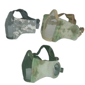 Airsoft Tactical Paintball Mask steel mesh half face mask bb gun mask masks - Picture 1 of 4