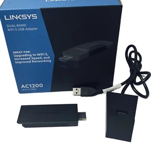 WiFi 5 Wireless USB 3.0 Adapter Up-To 1.2 Gbps AC1200 Dual-Band Linksys WUSB6300 - Picture 1 of 10