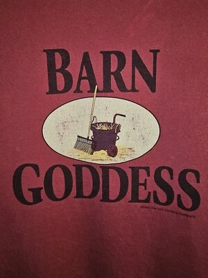 Camiseta vintage Barn Goddess 1999 Strirups Clothing XL para mujer roja con logotipo gráfico Foto 1 de 4