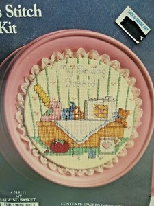 Mein Nähkorb 7 Zoll Rosa Dose Kreuzstich Set Neu Inkl. Neu - Bild 1 von 7