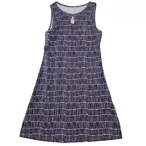 Abito sportivo Nuu Muu piccolo A-Line scollo a buco della serratura elasticizzato senza maniche nero US - Foto 1 di 10