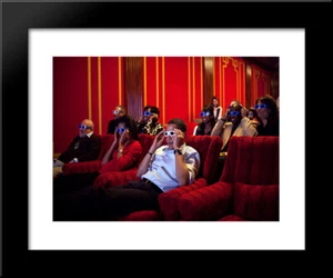 Präsident Barack Obama und First Lady Michelle Obama tragen 3D Brille - Bild 1 von 1