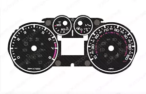 Ford Fiesta Mk6.5 ST150 Carbon Dial Cards 8 Colours Gauges - Picture 1 of 8