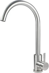 Modern Kitchen Sink Mono Mixer Tap Swivel Spout Single Lever Tap Chrome Faucet - Picture 1 of 3