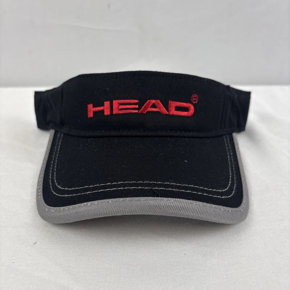 Vintage Head Tennis Athletic Visor Black Gray Embroidered NEW With Tags NOS - Image 1 of 4