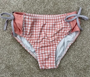 Cheeky Plum Plaid Chekered Bikini Swim Only Bottom Suit Size 7 - Picture 1 of 3