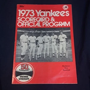 Hal Lanier & Johnny Callison Signed 1973 New York Yankees Scorecard Program - Picture 1 of 14