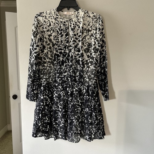 Abito Tory Burch 100% seta maniche lunghe trasparente taglia 0