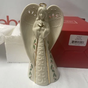 NIB Lenox Angel Figurine 6” Small White Porcelain Gold Trim #851328 In OB | W75 - Picture 1 of 8