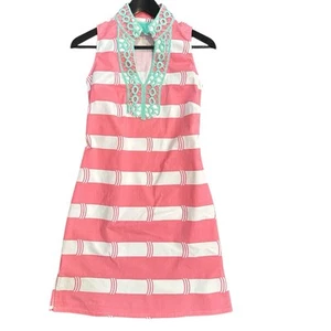 Sail To Sable Pink Striped Dress Size XXS - Picture 1 of 5