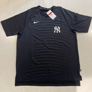 Nike New York Yankees Authentic Collection Raglan Performance V-Neck Shirt Sz L - Picture 1 of 9