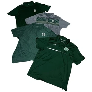 Colorado State Rams grünes Poloshirt Set x4 - Under Armour & Colosseum Herren 2XL - Bild 1 von 5