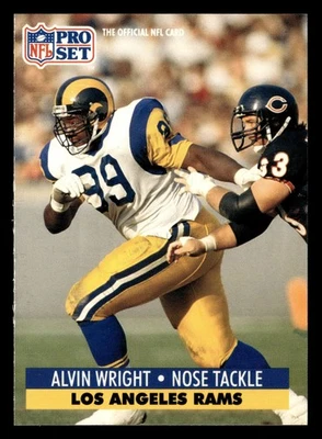 Alvin Wright 1991 Pro Set #206 Los Angeles Rams FOOTBALL *222 - Image 1 of 2