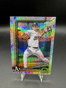 2025 Topps Chrome Oakland A's Brady Basso Fanatics Logo Refractor RC - Picture 1 of 2