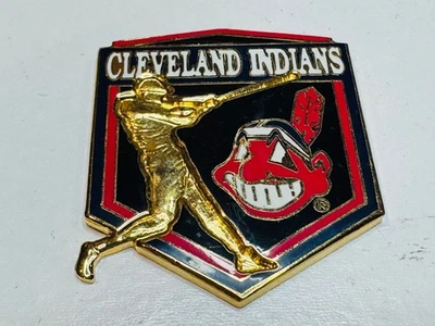 Cleveland Indians Lapel Pin Chief Wahoo Home Run Hitter Batter Guardian Baseball - Image 1 of 2