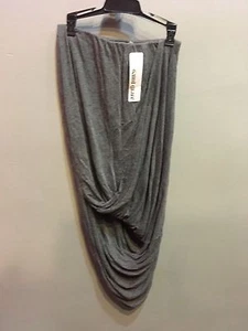 $89 NWT Saint Grace Brand Solid Grey Super Soft Twist Skirt - Imagen 1 de 4