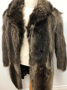 GENUINE RACCOON FUR COAT FOR MEN LENGTH 31 Inch Sz.S n.19-108 - Bild 1 von 6