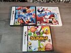 Nintendo DS Games Lot of 3 KIDS GAMES SQUEEBALLS PARTY WIPEOUT WIPE OUT 1 AND 2