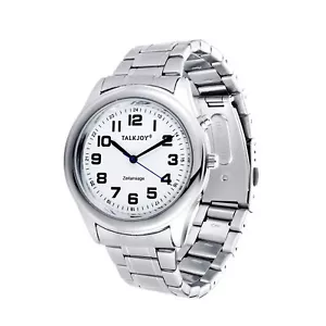 Damen Sprechende Armbanduhr Z-Armband SILBER Uhr Senioren Blindenuhr Zeitansage - Bild 1 von 1