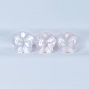 2,65 ct BUGG TOP FROWER TAGLIO COLORE CHIARO / QUARZO ROSA NATURALE - 3 pezzi gemme video - Foto 1 di 2
