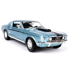 Maisto 1:18 1968 Ford Mustang GT COBRA JET Diecast Model Racing Car Toy Blue NIB