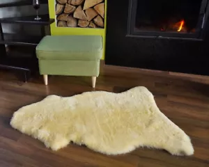 PIEL DE OVEJA GIGANTE MÉDICA Saludable Lanzamiento Amarillo Cuero Genuino Piel de Oveja Decorado - Imagen 1 de 5
