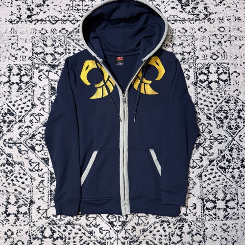 GUCCI Felpa con cappuccio e zip vintage League of Legends unisex cotone navy taglia S vestibilità regolare