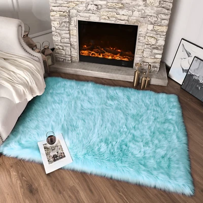 Alfombra grande de piel sintética de oveja alfombra peluda alfombras para dormitorio sala alfombras Foto 1 de 4