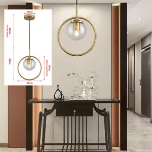 Glass Pendant Light Lobby Lamp Kitchen Chandelier Lighting Modern Ceiling Lights - Picture 1 of 17