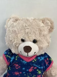 Orsacchiotto crema Build-A-Bear Workshop con camicia peluche morbido giocattolo imbottito animale - Foto 1 di 6