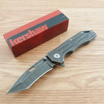 Kershaw Lifter Assisted Folding Knife 3.25" 3Cr13 Steel Blade Stainless Handle - Image 1 of 4
