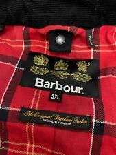 Ashby Barbour Men's 3XL Hooded Black Jacket Thermal Rare Red Tartan Lining NWOT