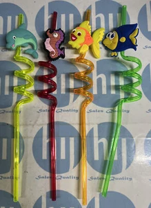 # Straw Plastic Drinking Straw Kids Birthday Party Any Occasion And More X 4 - Picture 1 of 3