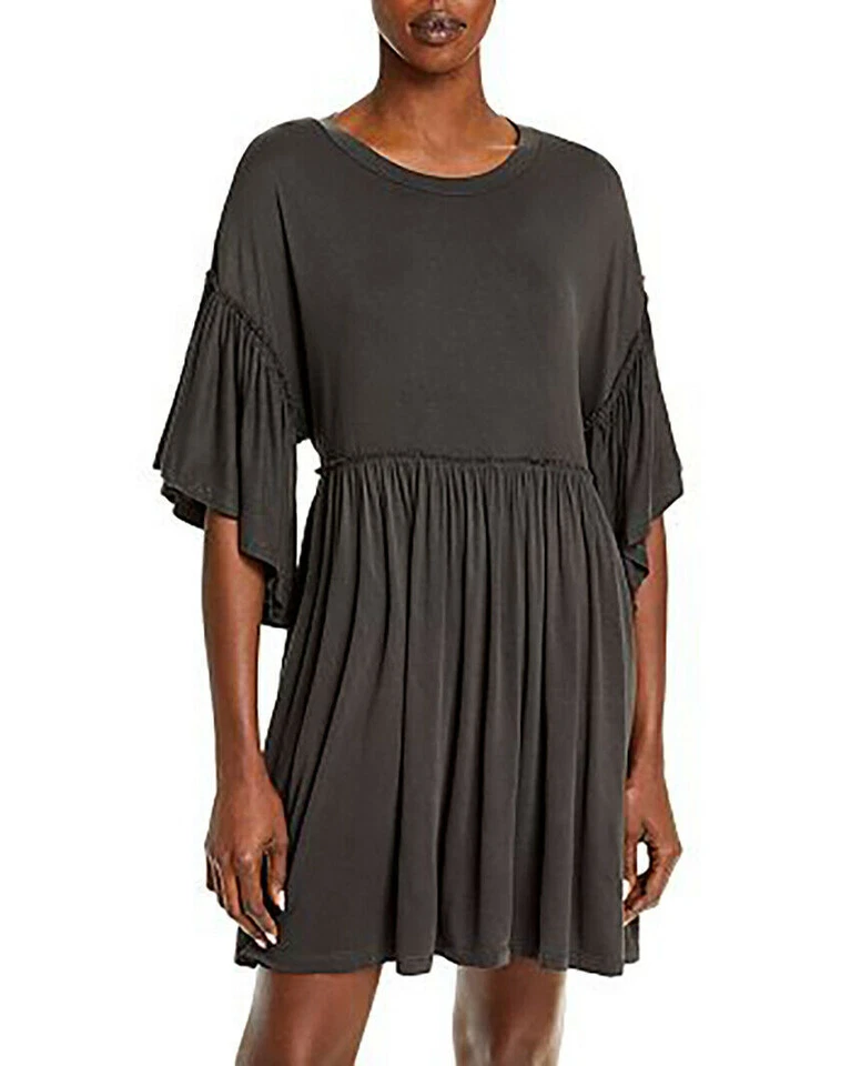 Aqua Dress Baby Doll Washed Black Gray Women Sz M NEW NWT BL9 - Image 1 of 1