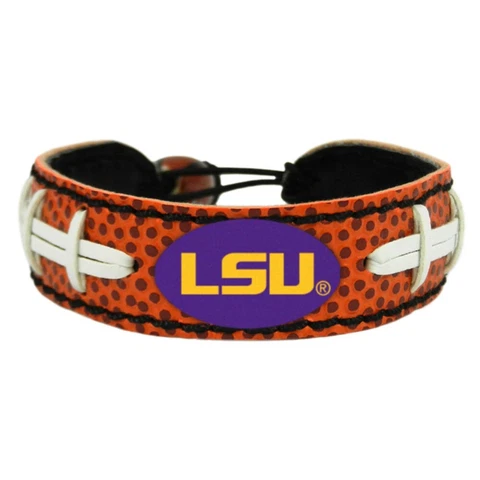 LSU Tigers Football Leather Bracelet Cover