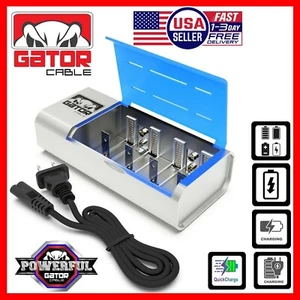 Rechargeable Battery Charger For AA AAA C D 9V Ni-MH Ni-CD Batteries Universal - Picture 1 of 13