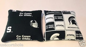 MICHIGAN STATE SPARTANS CORNHOLE SITZSÄCKE WERFEN SPIEL - 8ER SET - KOSTENLOSER VERSAND - Bild 1 von 1