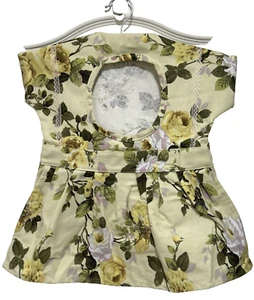 Prendedor de ropa vintage amarillo floral bolso niñas percha de vestir nuevo sin etiquetas - Imagen 1 de 4