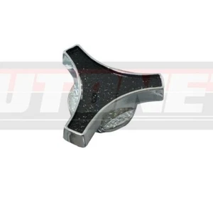 Limpiador de aire grande cromado negro triple barra tuerca giratoria de ala 1/4"-20 Chevy Ford Mopar - Imagen 1 de 3