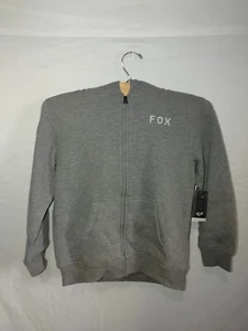 Fox Youth Magnetic SHerpa Fleece Zip Hoodie Gray Youth Medium - Picture 1 of 2