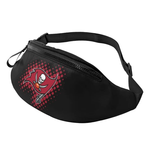 Tampa Bay Buccaneers Running Belt Camping Waist Bag Dot Printed Zip Belt Bag Cover