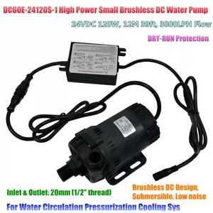 Leistungsstarke 24V Micro Brushless DC Wasserpumpe DC60E-24120S-1, 120W 12m 3800LPH - Bild 1 von 14