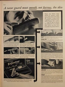 1938 vintage Schick Injector razor print ad. Better than 10,000 words - Picture 1 of 1