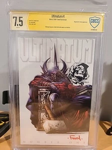 ULTIMATUM 1 CVCS 7.5 SIGNED & REMARK DR DOOM DAVID FINCH VARIANT ONLY 1 - Picture 1 of 9