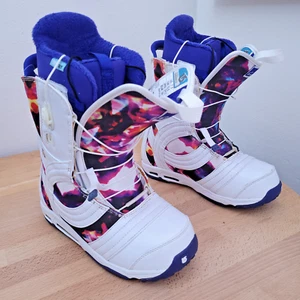 Burton Emerald Imprint 2 Purple and White Snowboard Boots Women's 7.5 - Picture 1 of 9