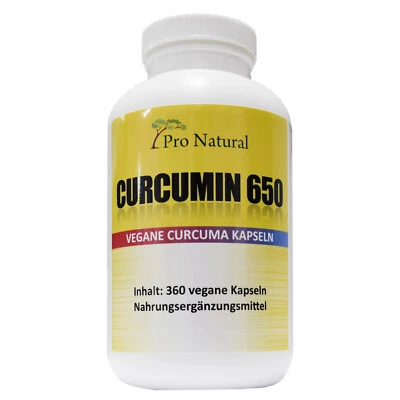 Kurkuma Extrakt - 360 Curcuma Kapseln Extra Hochdosiert Curcumin 650 - Bild 1 von 4